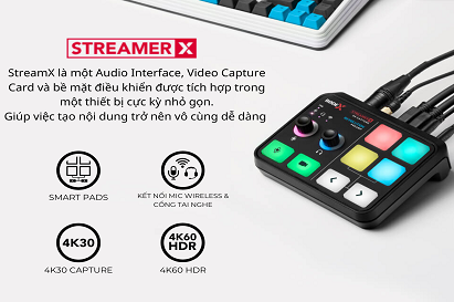 Giới thiệu Streamer X Audio Interface, Video Capture Card và Control Surface