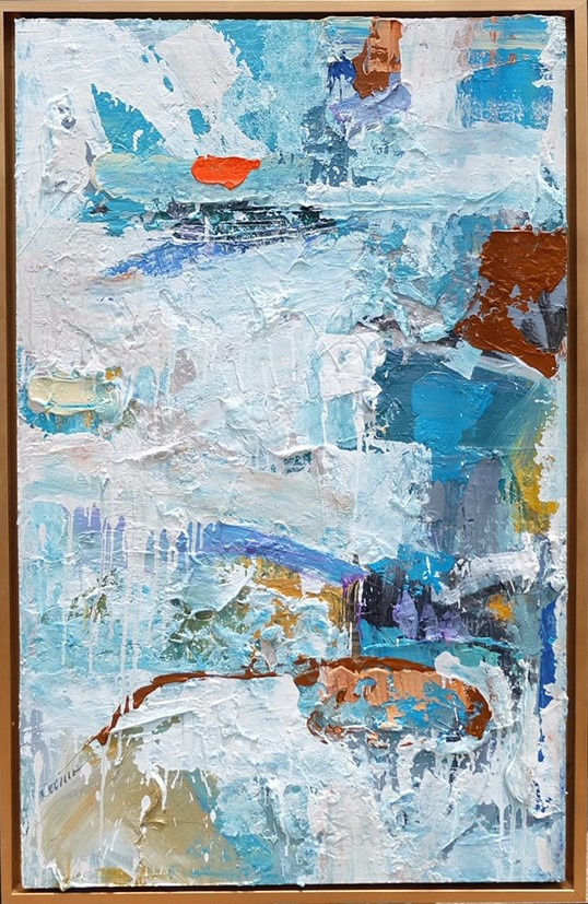 Tranh COCUN Mặt trời trong thành phố 80x130x5