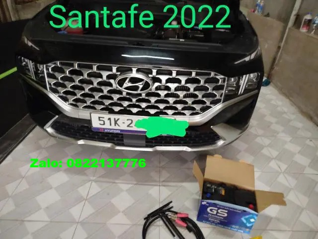 Ắc Quy Xe Hyundai Santafe (Máy Xăng, Máy Dầu) Chính Hãng