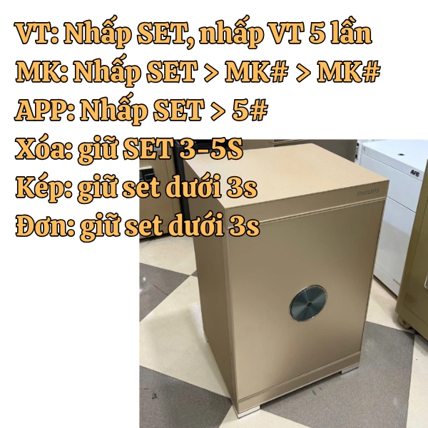 Hướng dẫn sử dụng két sắt Philips SBX602