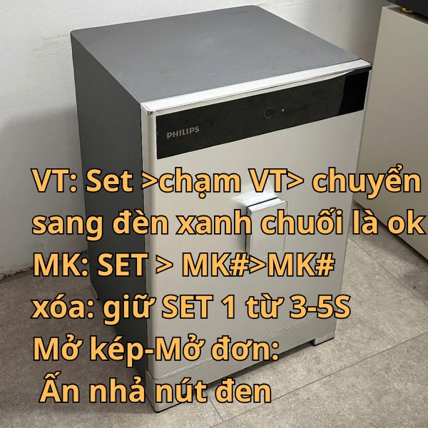 Hướng dẫn sử dụng két sắt philips SBX701