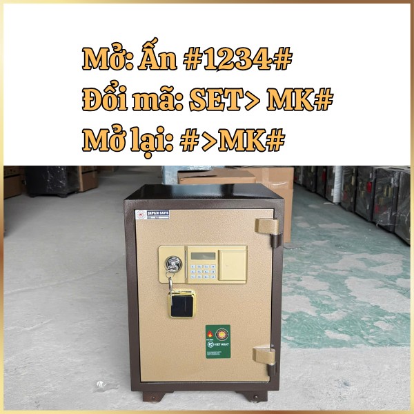Hướng dẫn sử dụng két sắt Việt Nhật điện tử PIN ngoài