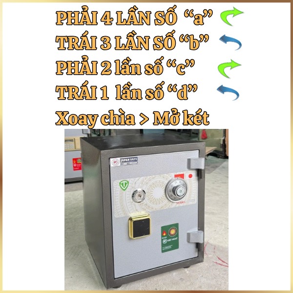 Hướng dẫn sử dụng két sắt Việt Nhật khóa cơ phổ thông