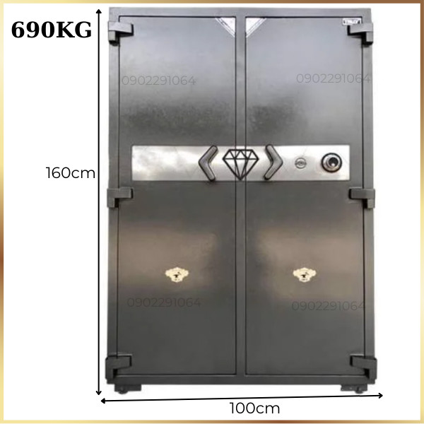Két sắt truly TS1600 2 cánh khóa cơ siêu cướng thép đúc nguyên tấm