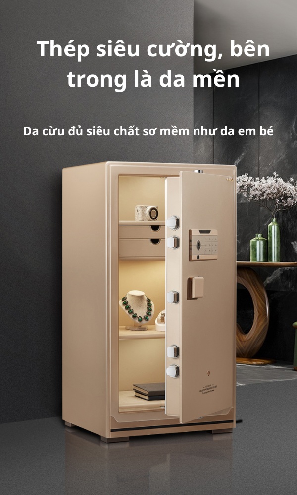 Két sắt AIPU được làm bằng thép đúc siêu cường bên trong là lớp da cừu siêu chất sơ mềm mượt như da em bé