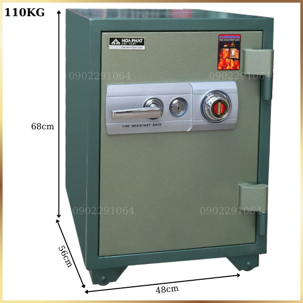 Két sắt chống cháy hòa phát KS110k1c1 cơ đổi mã
