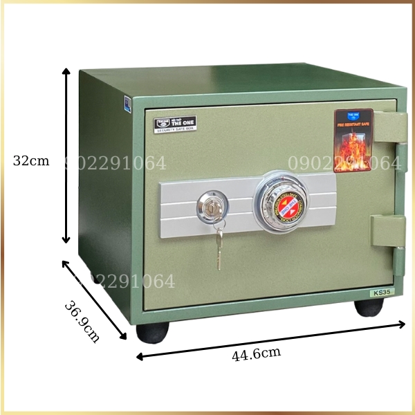 Két sắt chống cháy hòa phát KS35N khóa cơ