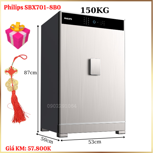 Kích thước két sắt nhập khẩu Philips SBX701-8B0