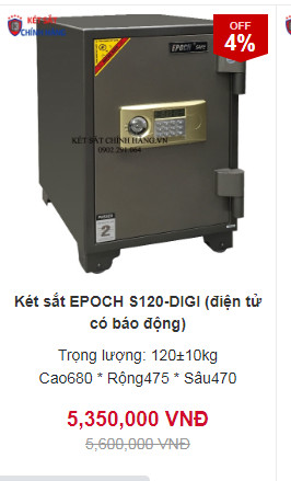 Két sắt hàn Quốc EPOCH S120 Điện tử cao cấp