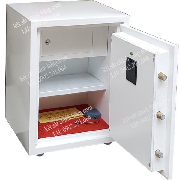 Tính Năng nổi bật Két sắt mini chống cháy vân tay KW66VT việt tiệp màu trắng