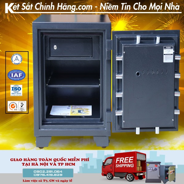 Nội thất két sắt xuất khẩu mỹ siêu cường US360DK khóa cơ chống cháy