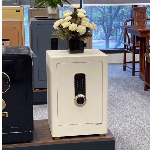 Két sắt nhập khẩu vân tay Aifeibao HK-MD-55AS màu trắng