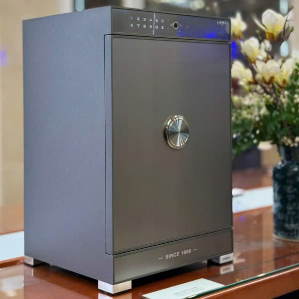 Két sắt Liberty LB58 S7II màu xám thông minh mở bằng vân tay điện tử không dùng chìa cơ