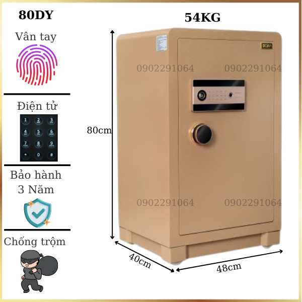 Két sắt nhập khẩu BOFA 80DY vân tay điện tử cho căn hộ biệt thự cao cấp chất lượng cao
