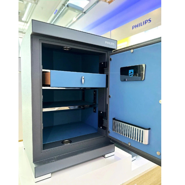 Nội thất két sắt Philips SBX602-6CU màu xanh xám kết nối điện thoại