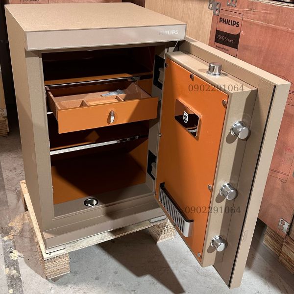Nội thất két sắt thông minh philips sbx602-7cu màu đồng