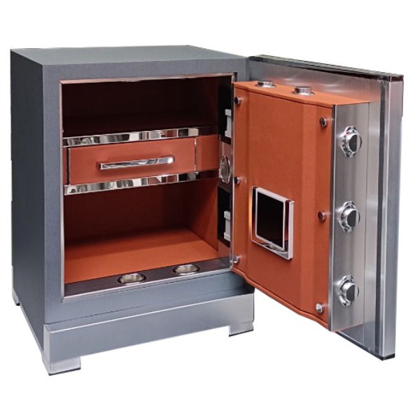 Nội thất két sắt Philips SBX701-5B0 rộng, được bọc da PU, có ngăn hầm, ngăn để trang sức