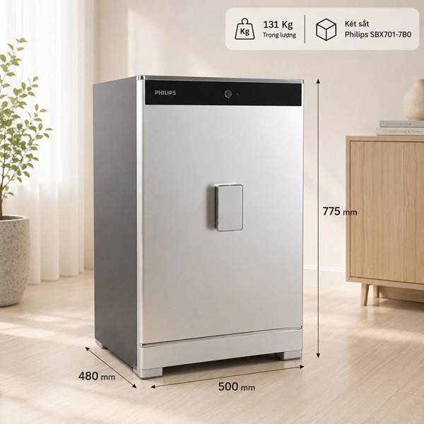 Két sắt Philips SBX701-7B0 vân tay điện tử ( thông số)