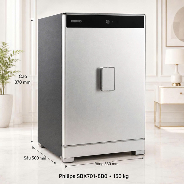 Thông số kỹ thuật két sắt nhập khẩu Philips SBX701-8B0
