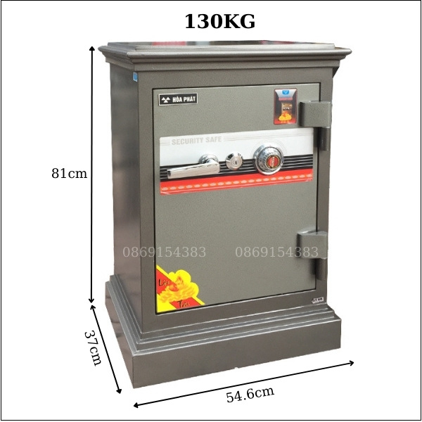 Thông số két sắt tài lộc Hòa Phát KT66 khóa cơ đổi mã