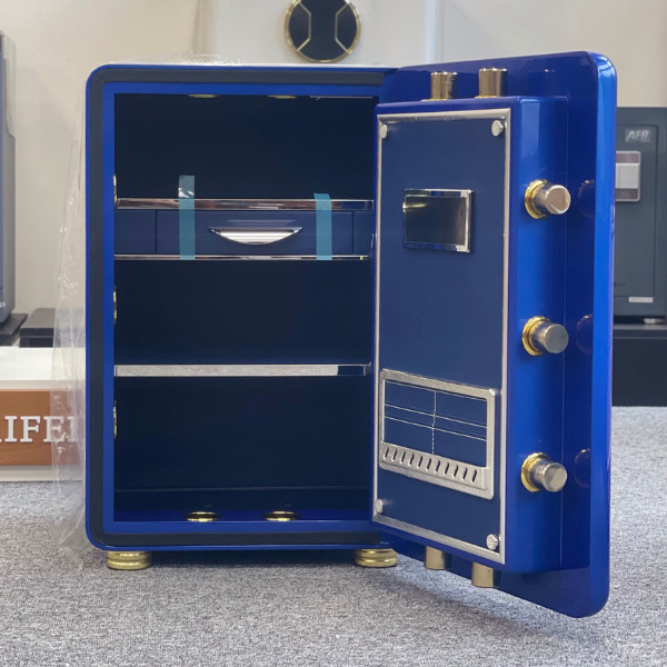 Nội thất két sắt vân tay nhập khẩu HK-A1D-60ALS màu xanh