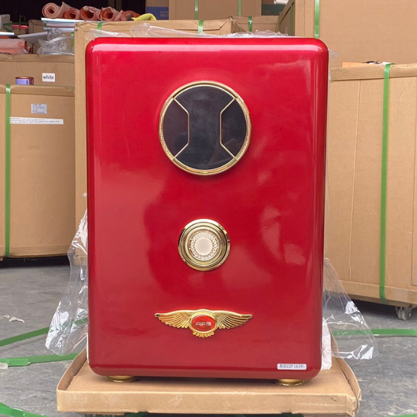 Thực tế két sắt vân tay nhập khẩu HK-A1D-60ALS thông minh màu đỏ