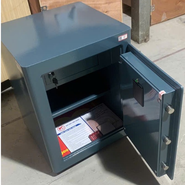 Nội thất Két sắt Việt Nhật VN-56AH có nội thất 3 ngăn để được giấy tờ A4, sổ đỏ...