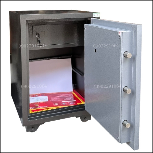 Két sắt khóa cơ đổi mã Việt Tiệp KW78DM có nội thất rộng để được giấy tờ