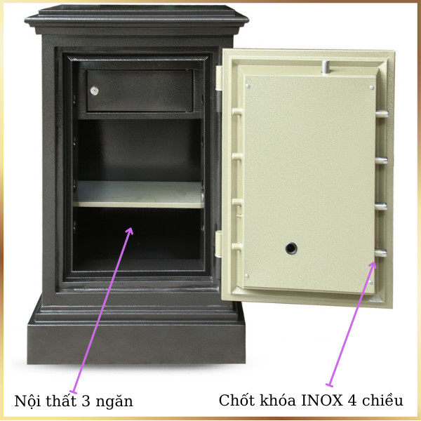 Nội thất két sắt Welko KN54KC khóa cơ cho công ty
