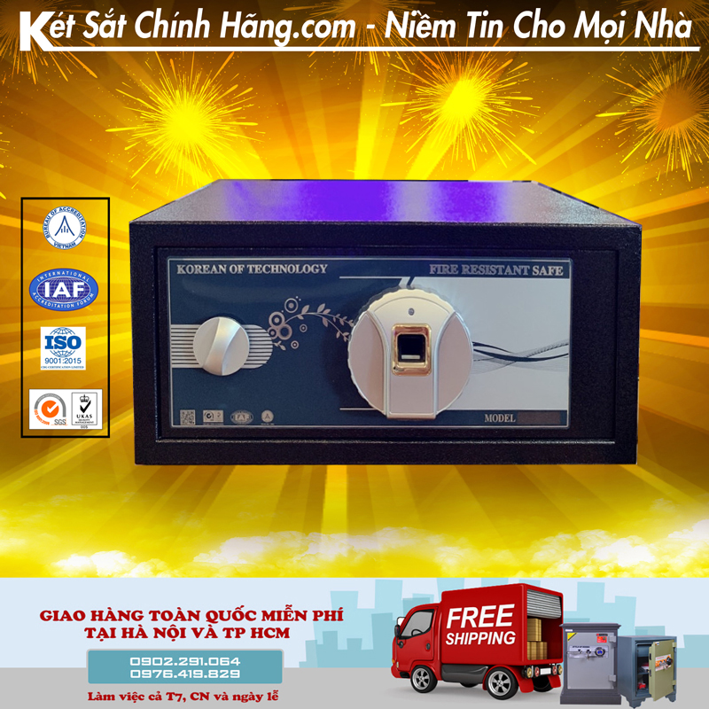 Két sắt khách sạn vân tay W66F xuất khẩu mỹ chất lượng cao