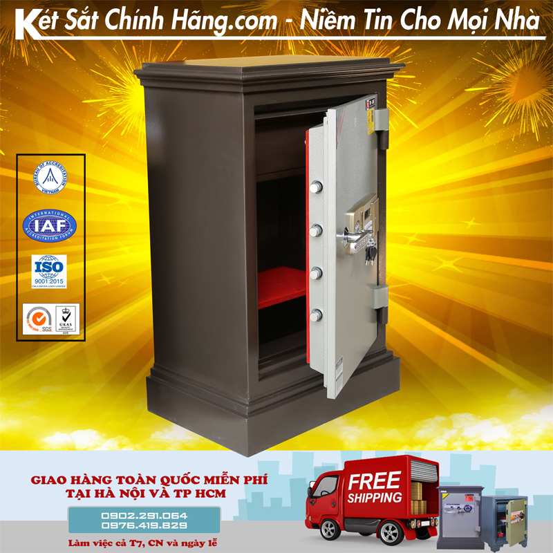 Nội thất két sắt K54KDT khóa điện tử chống cháy