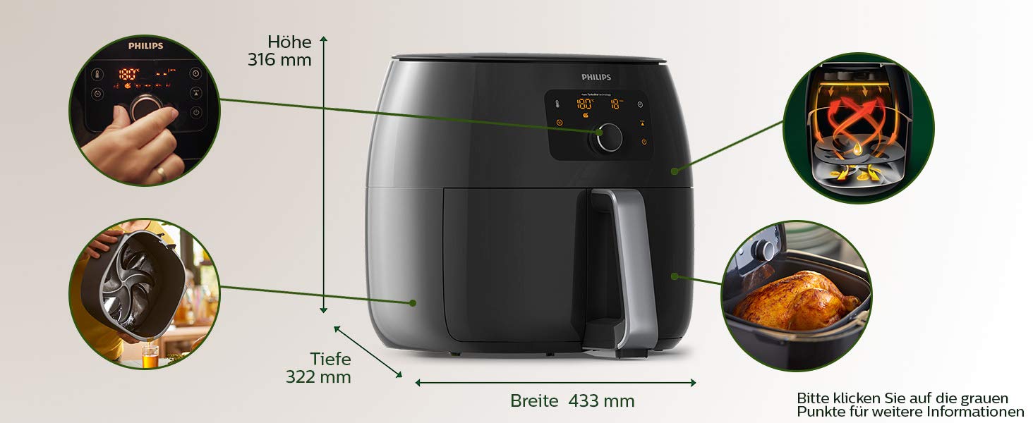 Nồi chiên không dầu Philips HD9652/90 6 Nồi chiên không dầu Philips HD9652/90