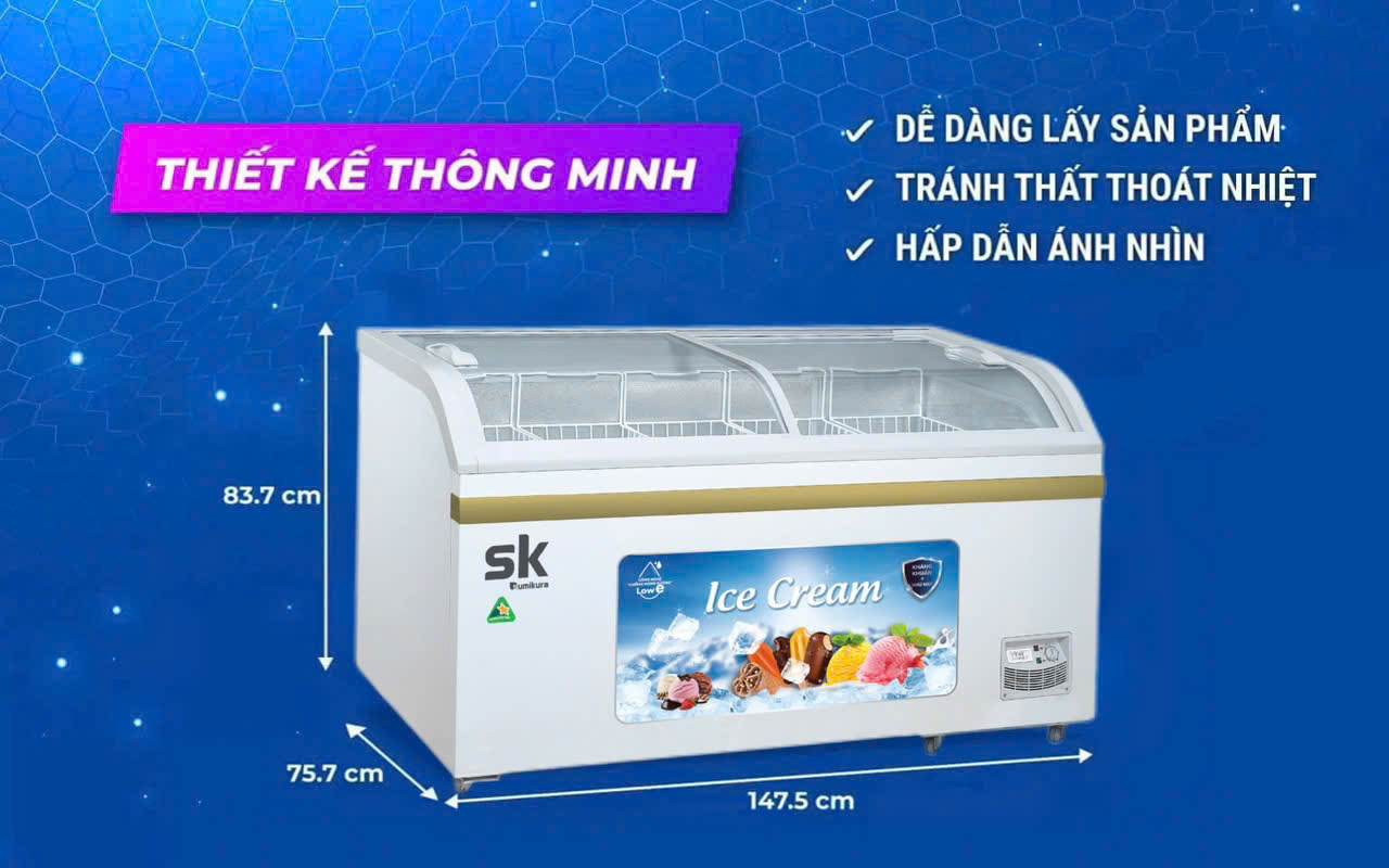 TỦ KEM 500 LÍT SUMIKURA SKFS-500C.(FS)