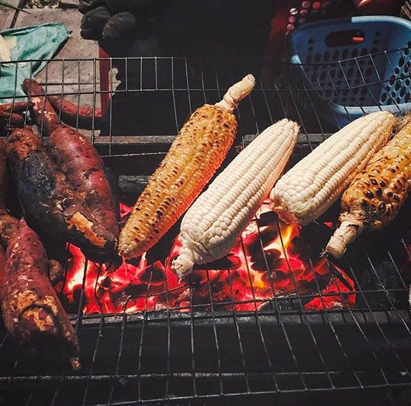 Khoai nướng, bắp nướng 