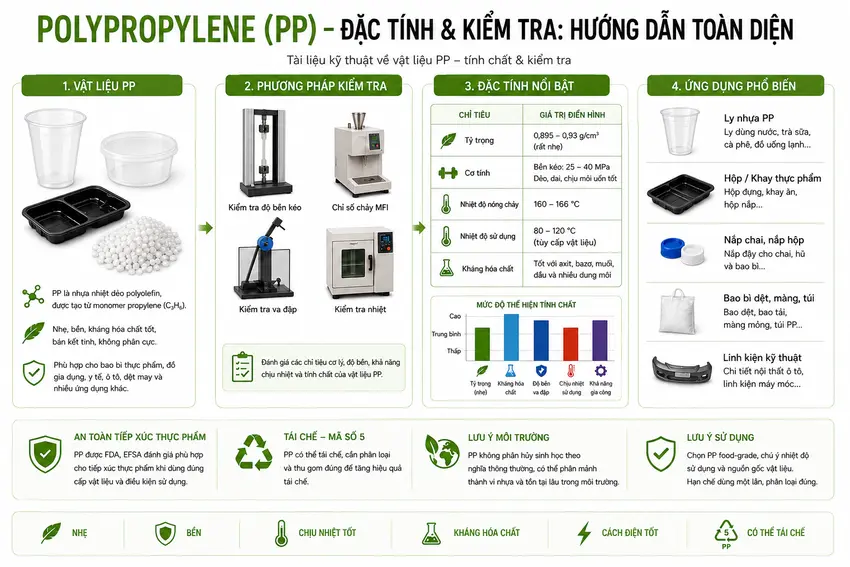dac tinh nhua pp