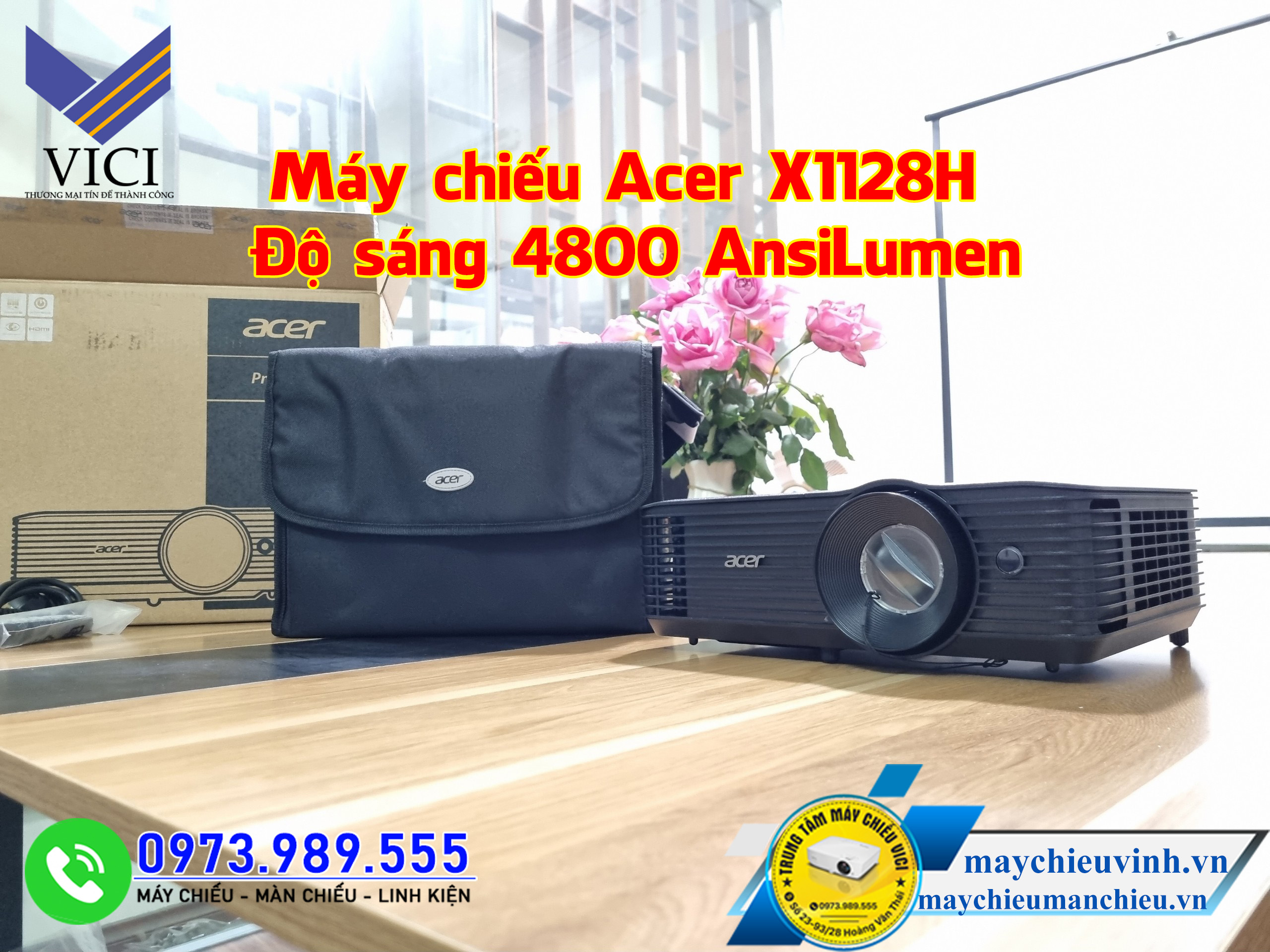 Máy chiếu Acer X1128H độ sáng khủng với 4800 AnsiLumen
