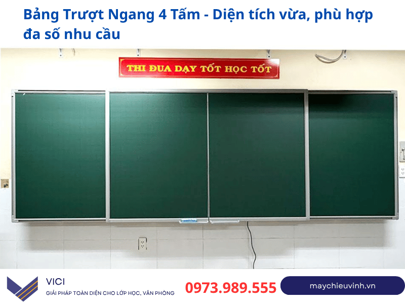 Dịch Vụ Lắp Đặt Bảng Trượt Ngang Cho Lớp Học Tại Hà Nội Chuyên Nghiệp
