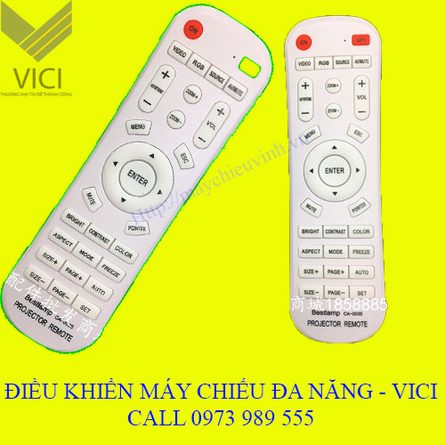 ĐIỀU KHIỂN MÁY CHIẾU ĐA NĂNG VICI – TƯƠNG THÍCH 99% CÁC DÒNG MÁY CHIẾU HIỆN NAY