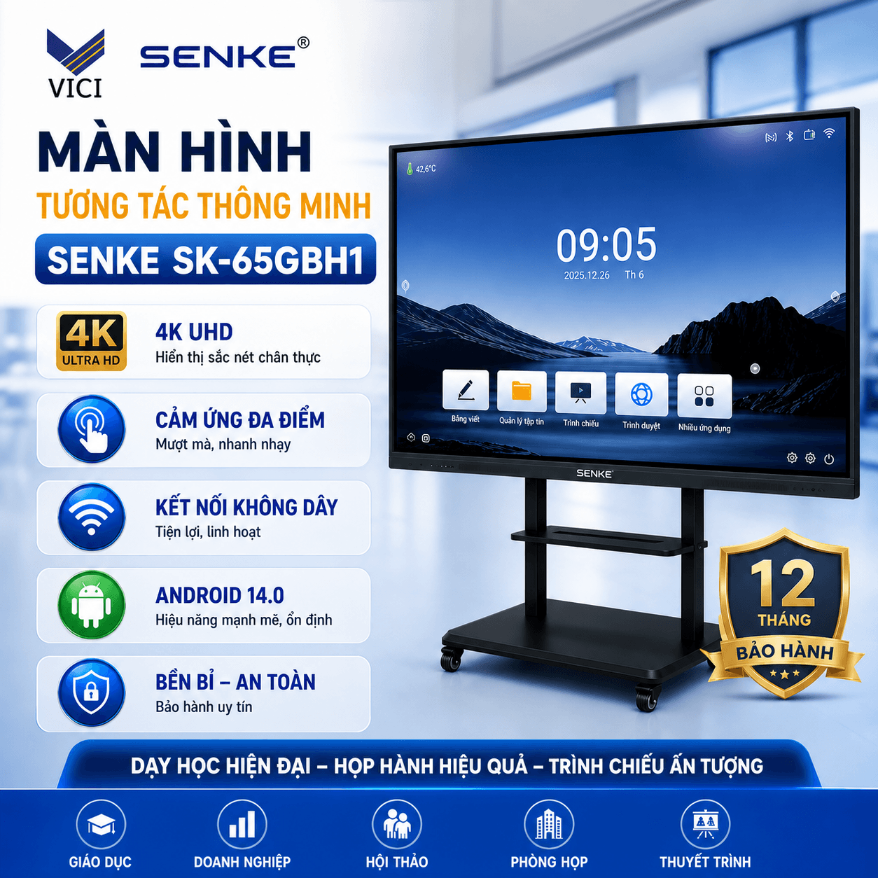 TẠI SAO ĐẦU TƯ MÀN HÌNH TƯƠNG TÁC SENKE LÀ QUYẾT ĐỊNH ĐÚNG ĐẮN NHẤT CHO PHÒNG HỌP VÀ LỚP HỌC CỦA BẠN?