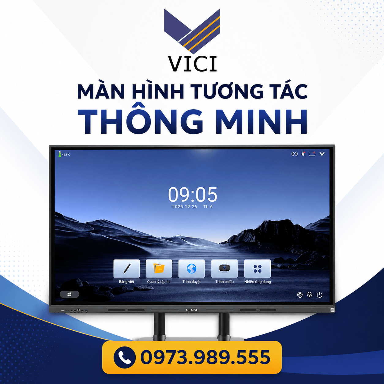Màn Hình Tương Tác 55 Inch Senke 55GBH1 – Giải Pháp Nhỏ Gọn, Hiệu Quả Lớn Cho Lớp Học Hiện Đại
