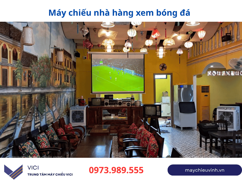 lắp đặt máy chiếu quán cafe