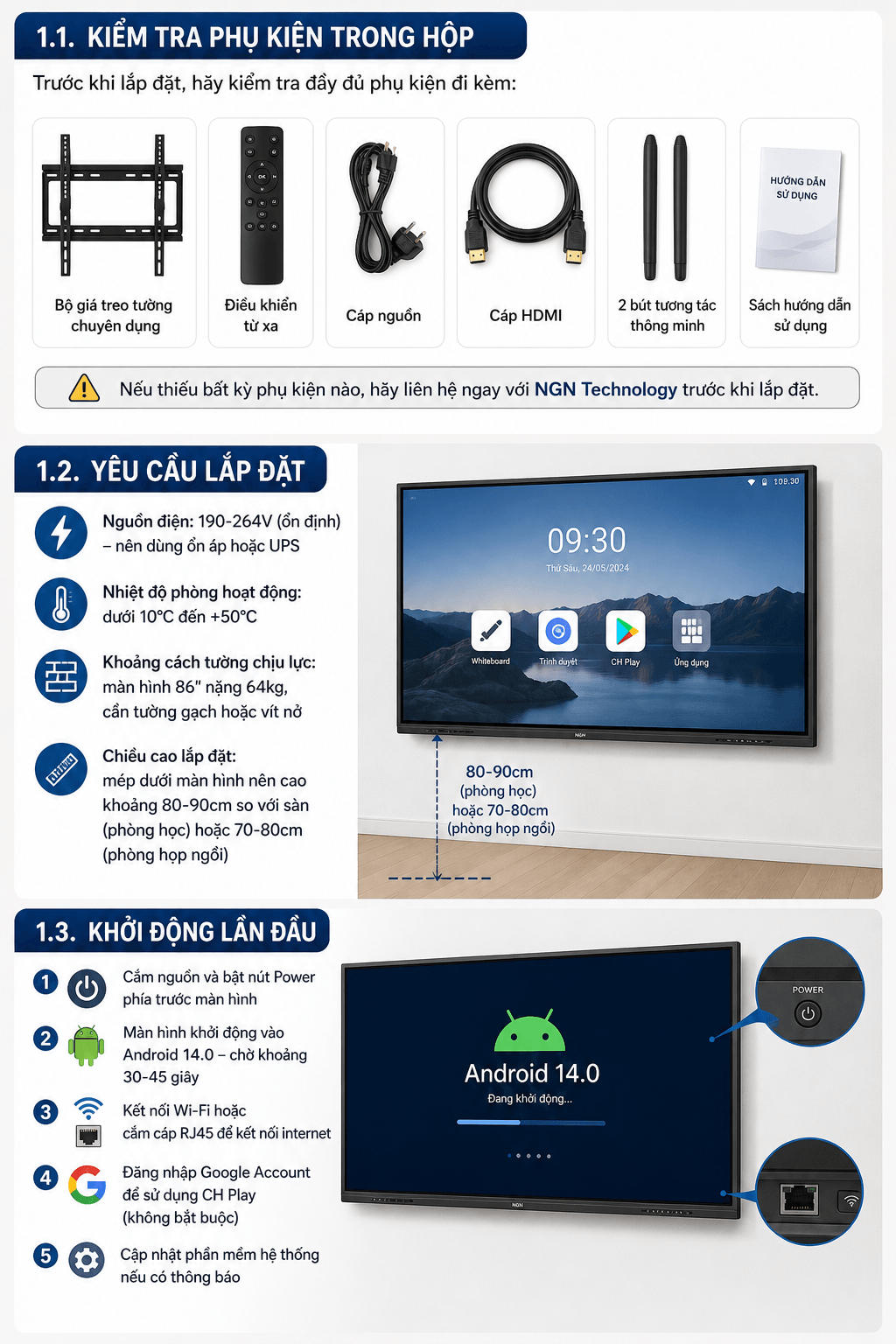 tối ưu kết nối cho màn hình tương tác