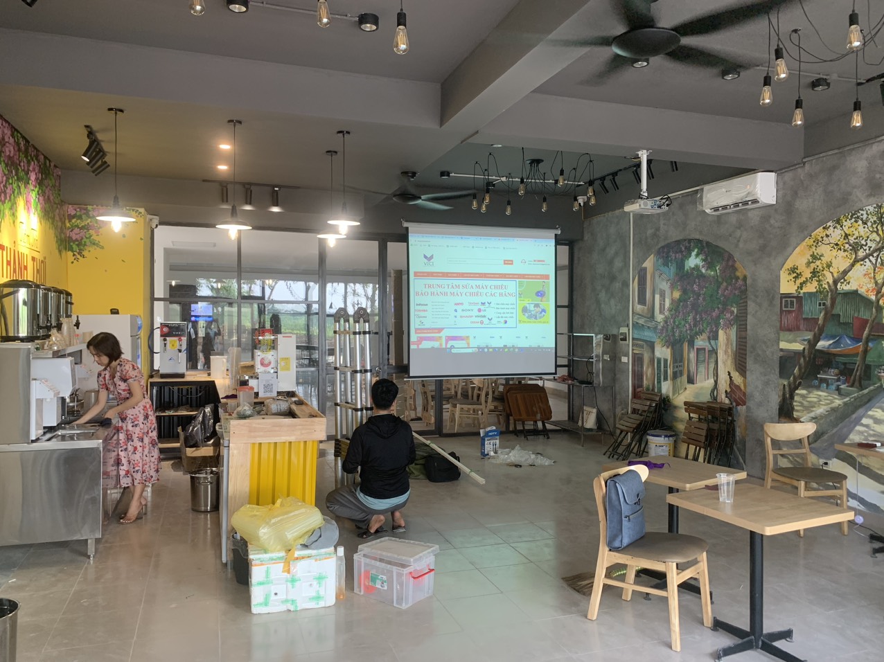 Máy chiếu Epson cũ đẹp quán Cafe