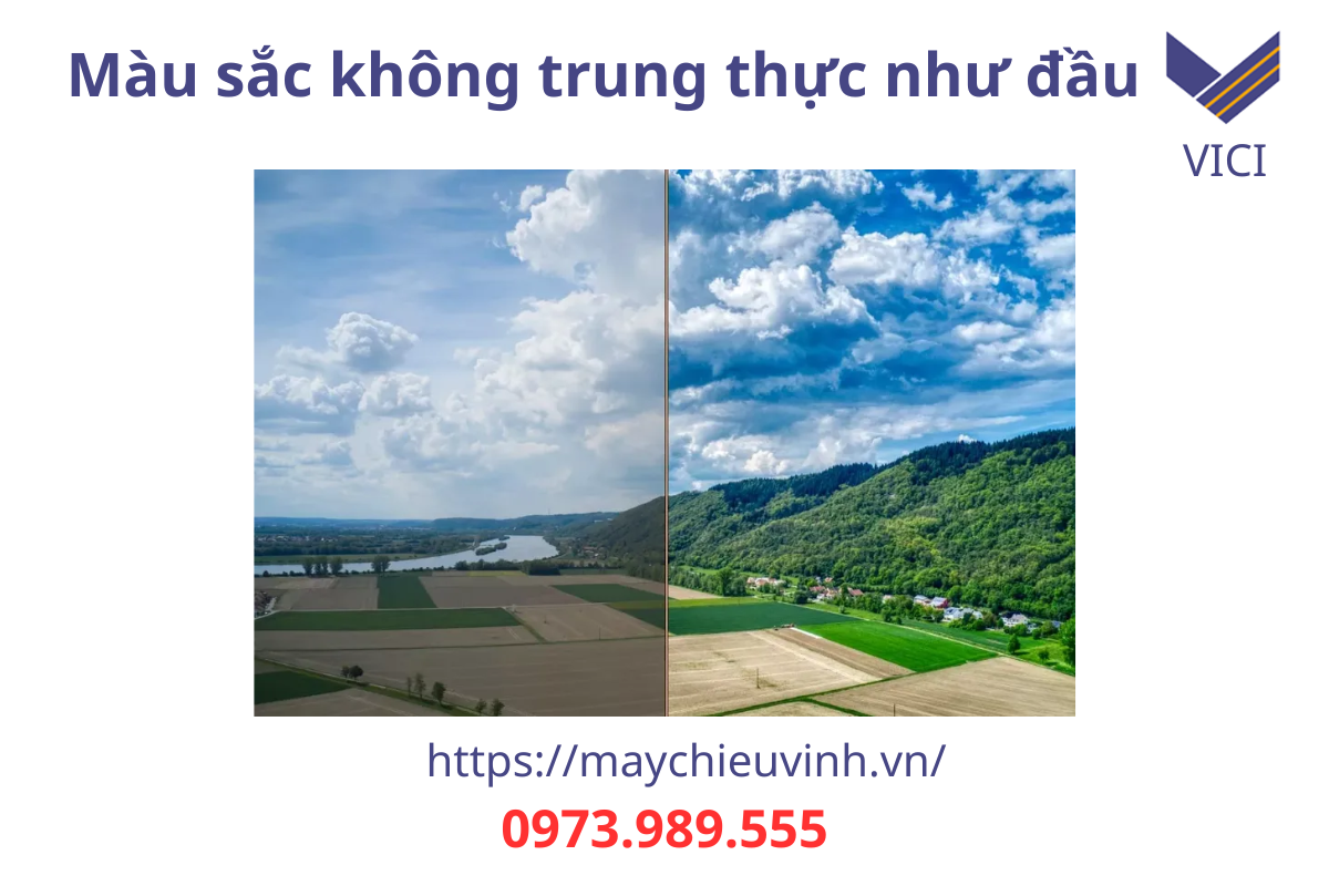 màu sắc máy chiếu không còn trung thực