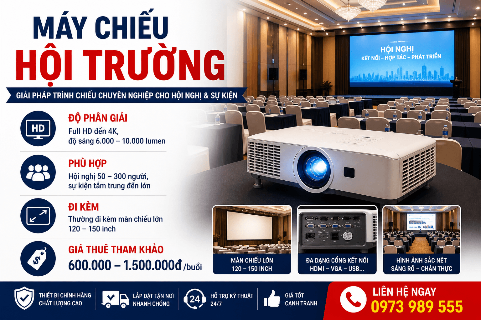 cho thuê máy chiếu hội trường