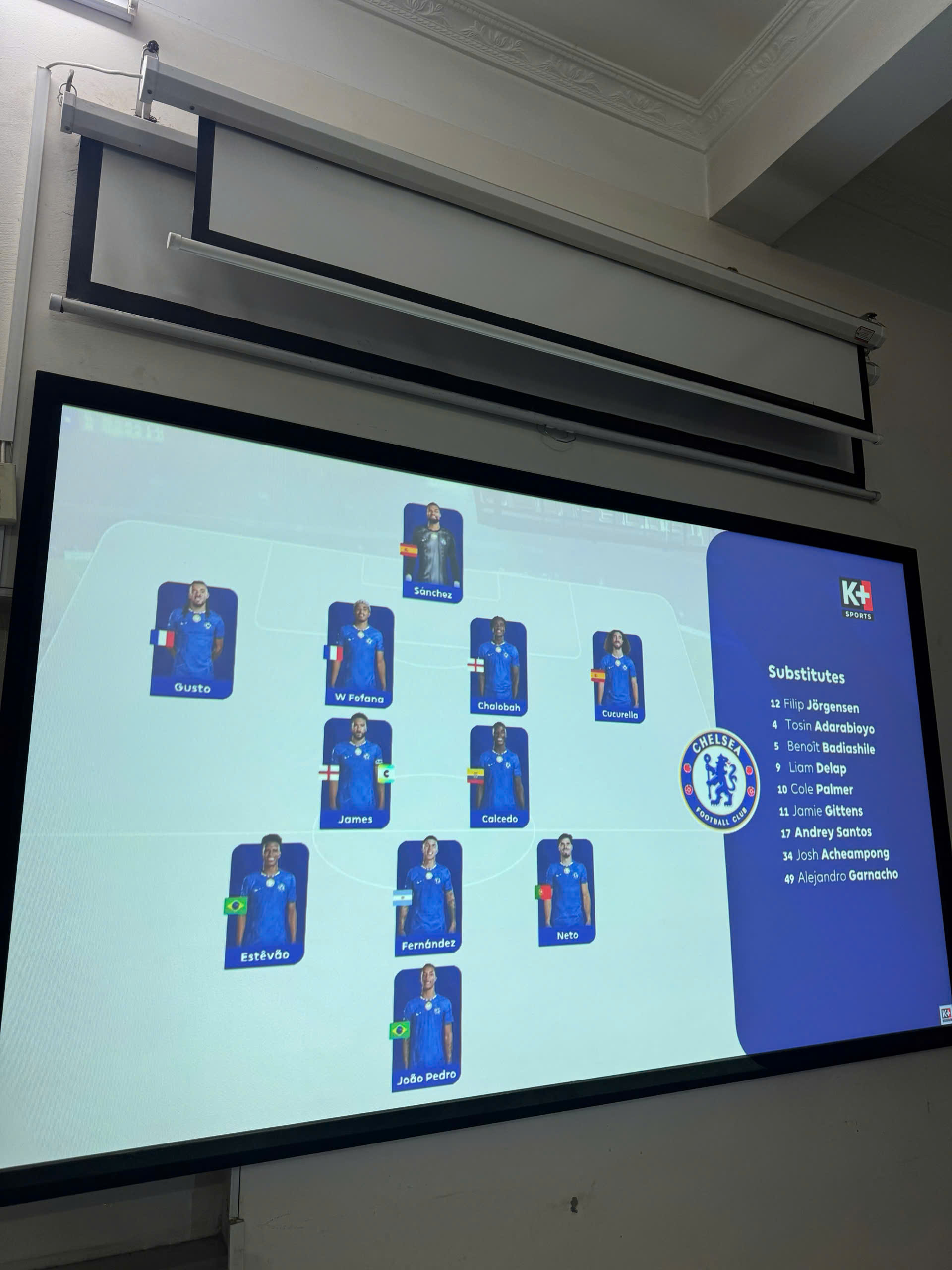 Máy chiếu xem bóng đá