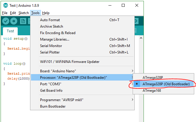 bootloader-arduino-ide