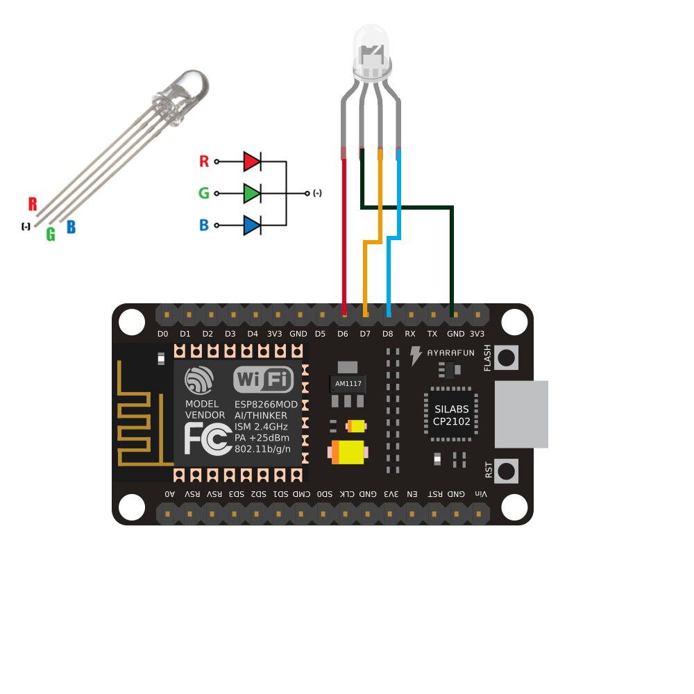 esp8266 arduino rgb led strip