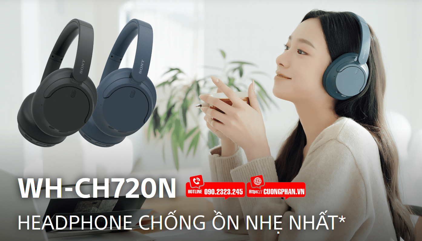 Tai Nghe Trùm Tai Chống Ồn Sony WH-CH720N