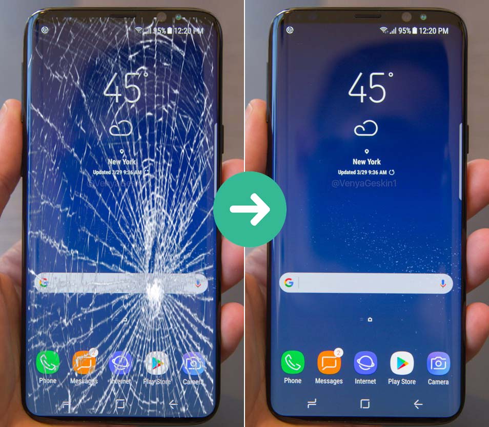 thay mặt kính samsung s8 chính hãng tại dống đa